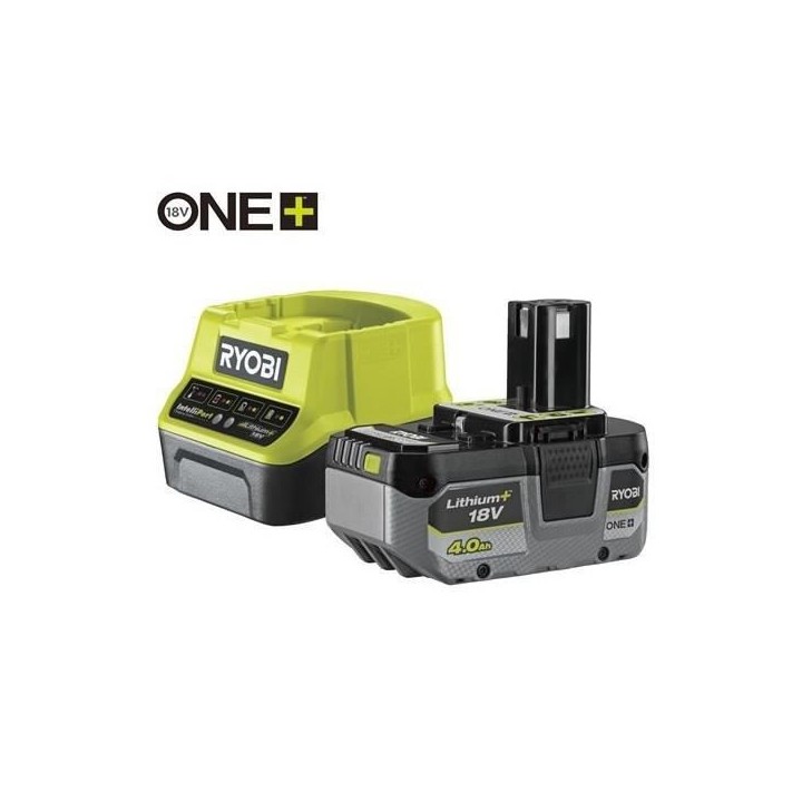 1 batterie lithium+ 18V - 4,0 Ah compacte et 1 chargeur rapide 2,0 A