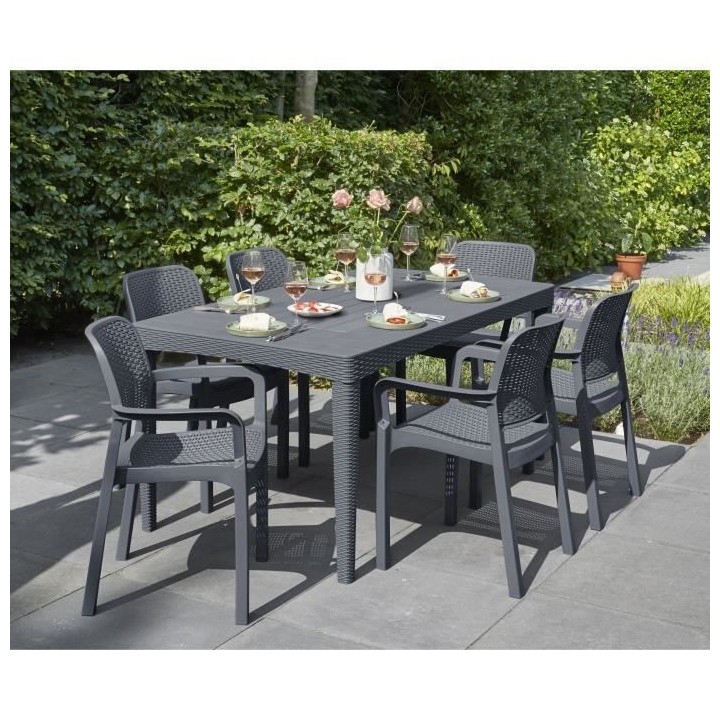 Allibert by KETER – Samanna – lot de 6 fauteuils de jardin – en