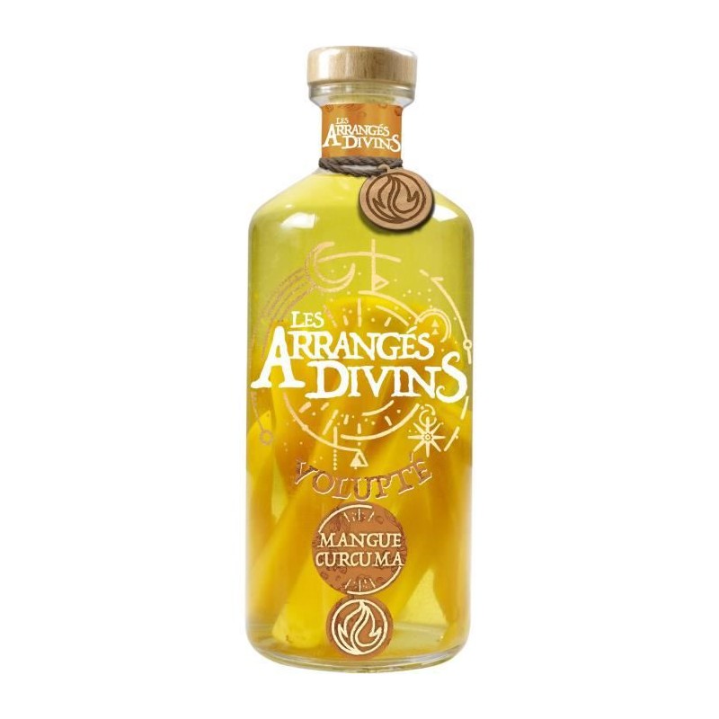 Punch au Rhum Les Arrangés Divins : Volupté - Mangue, Curcuma - 28,7% Vol. - 70 cl