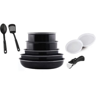 ART&CUISINE Batterie de cuisine - 10 pieces - Tous feux dont induction