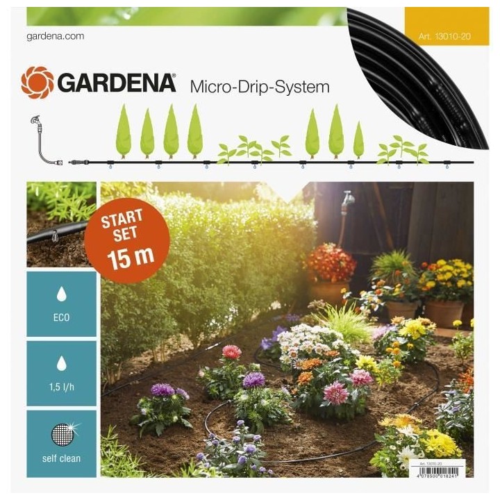 GARDENA Kit complet arrosage goutte-a-goutte taille S Micro-Drip – A