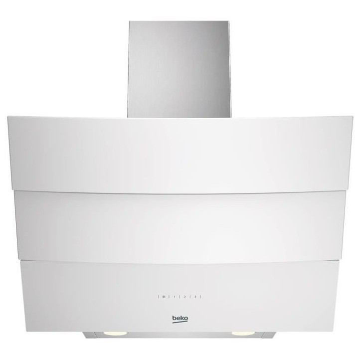 Hotte murale BEKO - HCA62640WH 60 cm - Décor - Plan incliné - 3 Vite