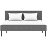 Lit adulte SIME - 160 x 200 cm - Sommier inclus - Gris