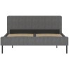 Lit adulte SIME - 160 x 200 cm - Sommier inclus - Gris