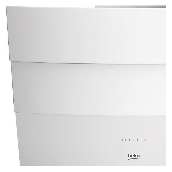 Hotte murale BEKO - HCA62640WH 60 cm - Décor - Plan incliné - 3 Vite