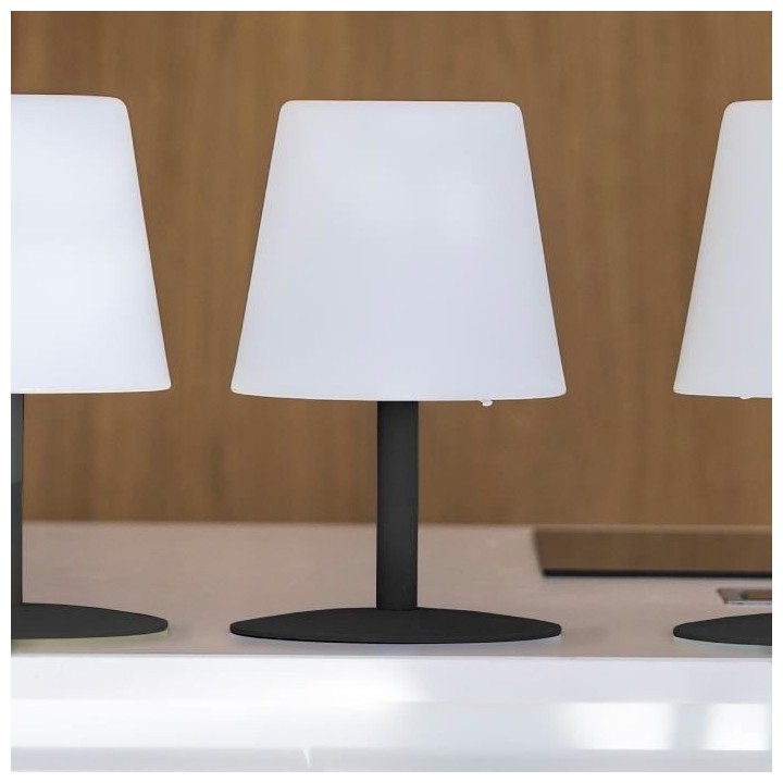 LUMISKY Lampe de table LED sans fil Standy Mini Rock - H 25 cm - Gris