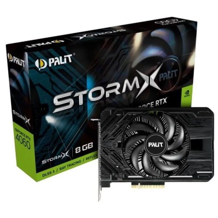 PALIT - Carte Graphique - Nvidia GeForce RTX 4060 StormX 8Go Mini ITX