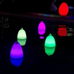 LUMISKY Baladeuse sans fil LED LIBERTY C25 - Waterproof et flottante - H 24 cm - Blanc et multicolore