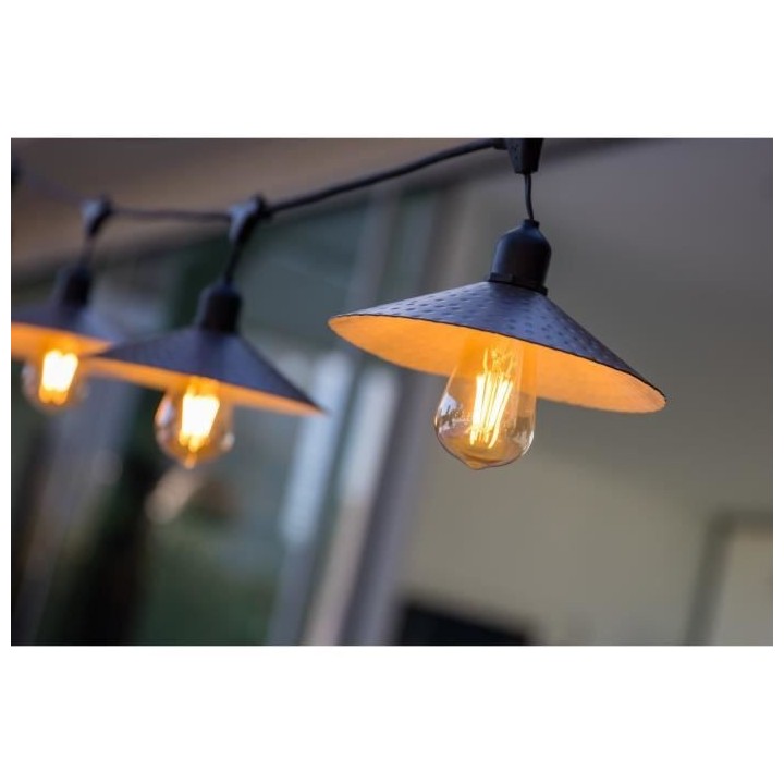 LUMISKY Guirlande décorative vintage - 10 ampoules avec abat jour a f