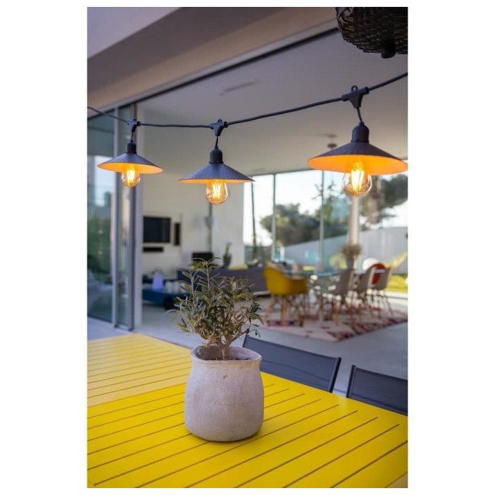 LUMISKY Guirlande décorative vintage - 10 ampoules avec abat jour a f