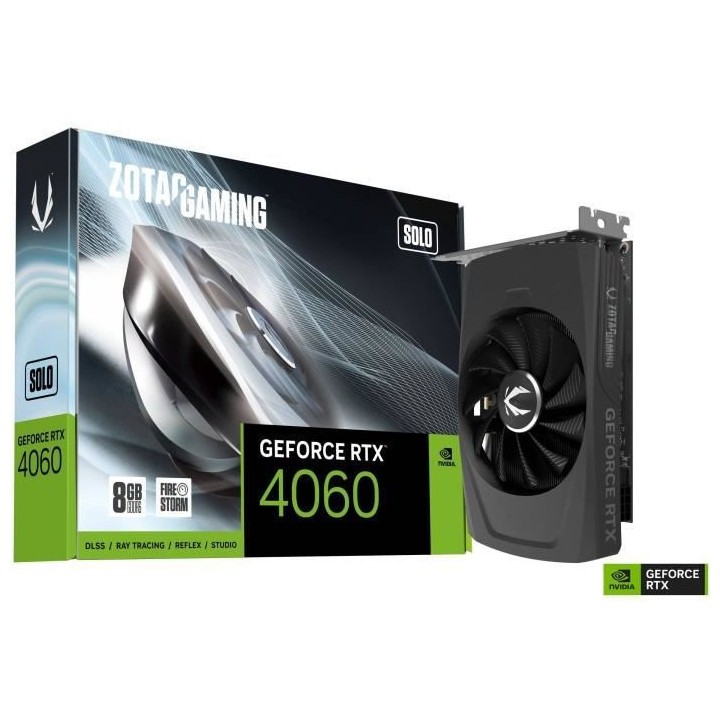 ZOTAC - Carte Graphique - Nvidia GeForce RTX 4060 Solo 8Go Mini ITX