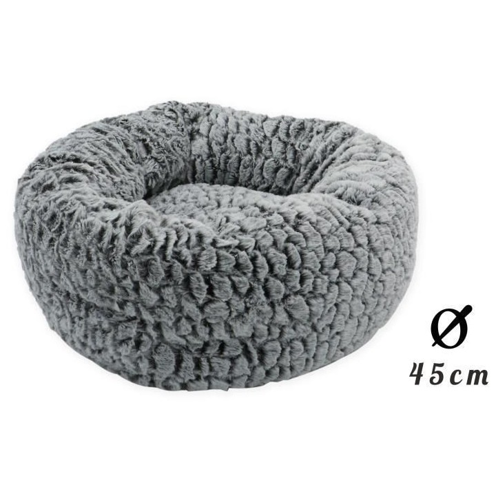 AIME Corbeille fourrure S Ø 45 cm - Beige - Pour chat et petit chien