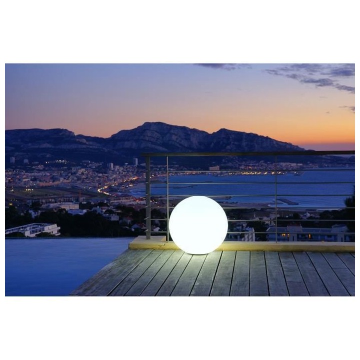 LUMISKY - Boule lumineuse filaire pour extérieur LED - blanc BOBBY -
