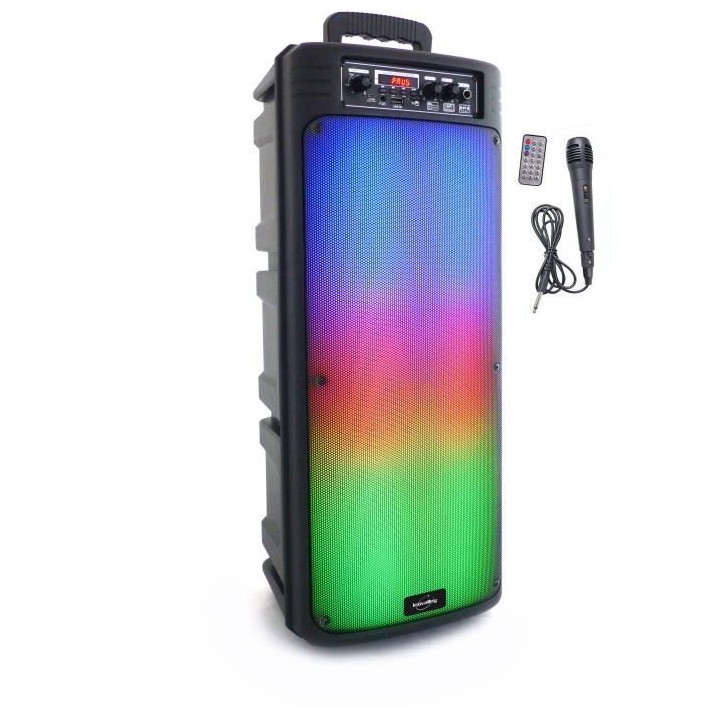 ENCEINTE LUMINEUSE BLUETOOTH KARAOKE - INOVALLEY - KA23 FIRE
