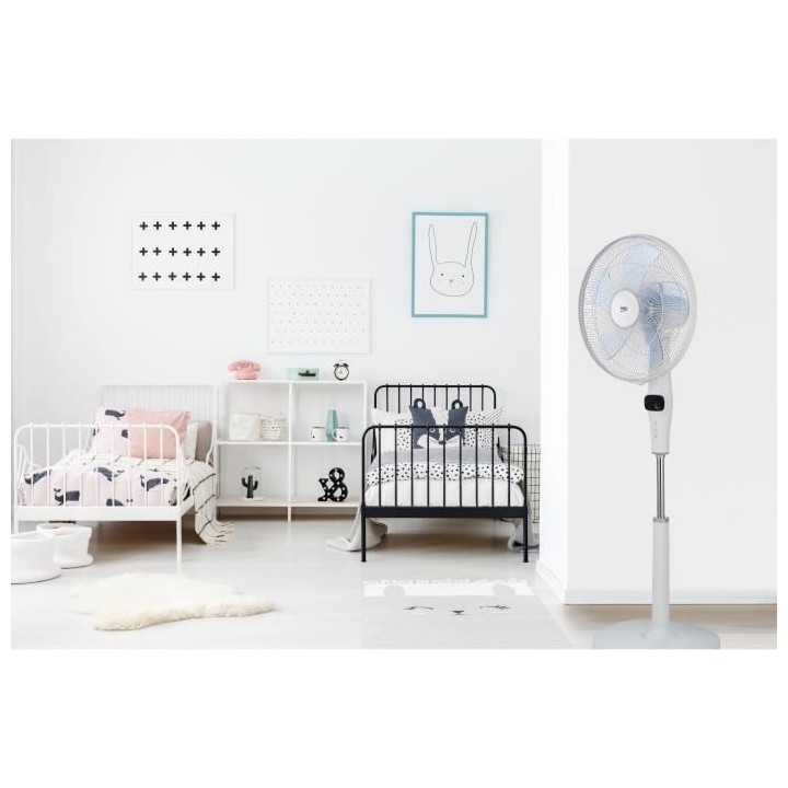 Ventilateur sur pied BEKO EFS7000WI - Moteur ProSmart Inverter, 12 niv