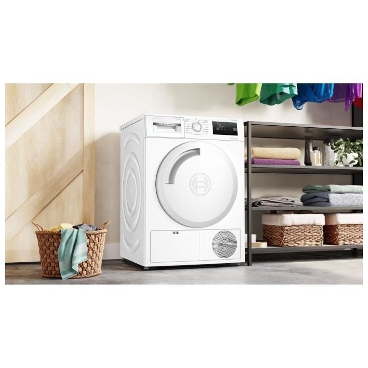 Seche-linge pompe a chaleur BOSCH WTH83014FR SER4 - 8 kg - Classe A+ -