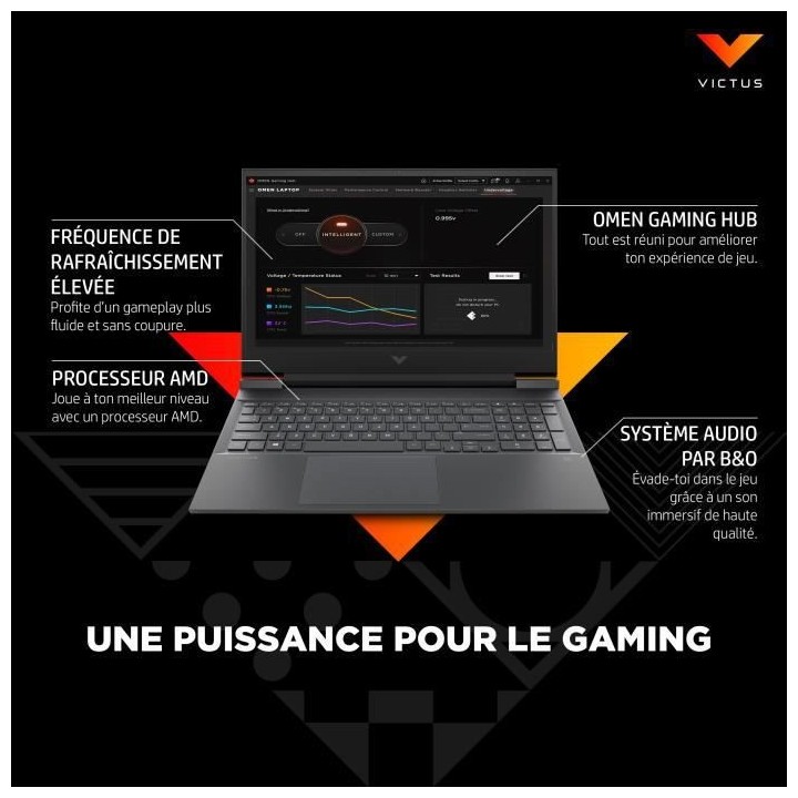 PC Portable Gaming HP 16-e0305nf - 16.1 FHD - Ryzen 5-5600H - RAM 16Go