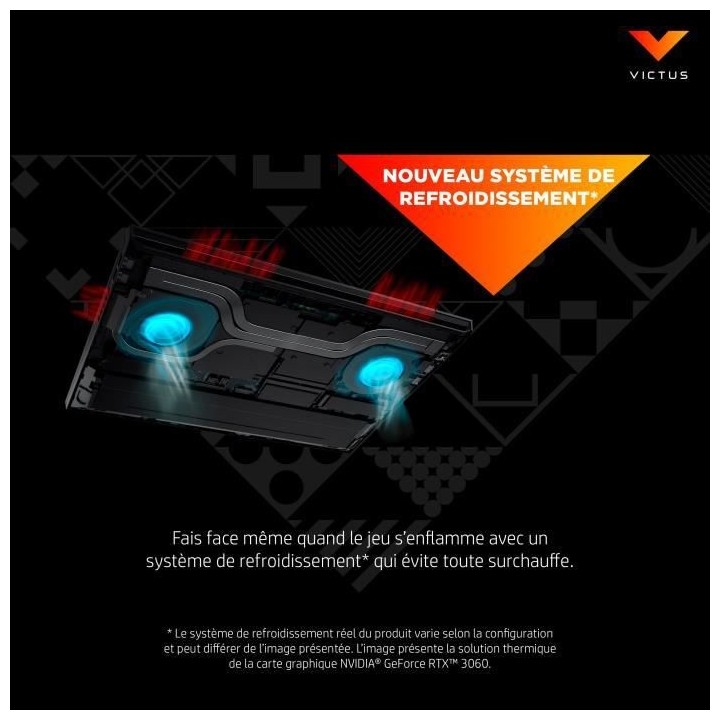 PC Portable Gaming HP 16-e0305nf - 16.1 FHD - Ryzen 5-5600H - RAM 16Go