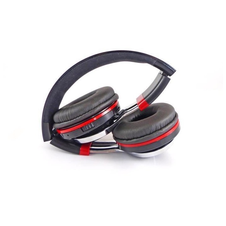 CASQUE LED BLUETOOTH ROUGE - INOVALLEY - CAQ32-BTH