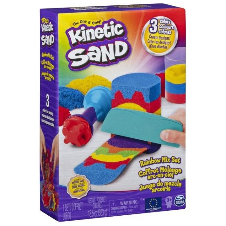 KINETIC SAND - COFFRET ARC-EN-CIEL 390 G + 6 accessoires - 6053691 - S
