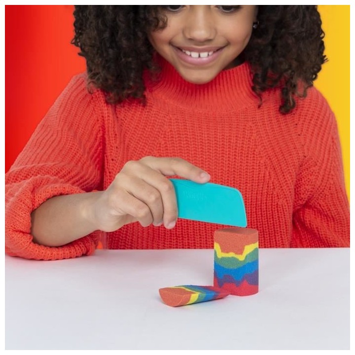 KINETIC SAND - COFFRET ARC-EN-CIEL 390 G + 6 accessoires - 6053691 - S