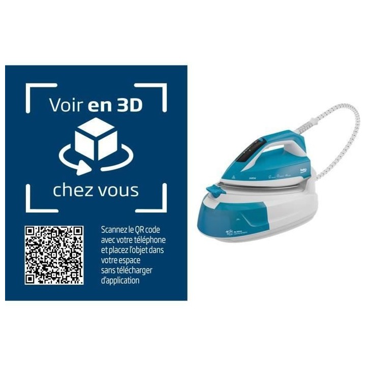 Centrale vapeur - BEKO SGA6124D - SteamXtra ™ SmartStation™ - Vape