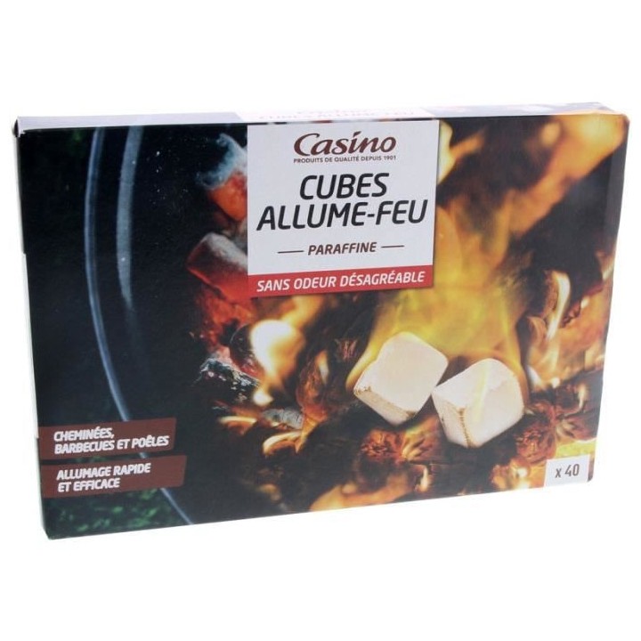CASINO Cube d'Allume-feu Parafine X40