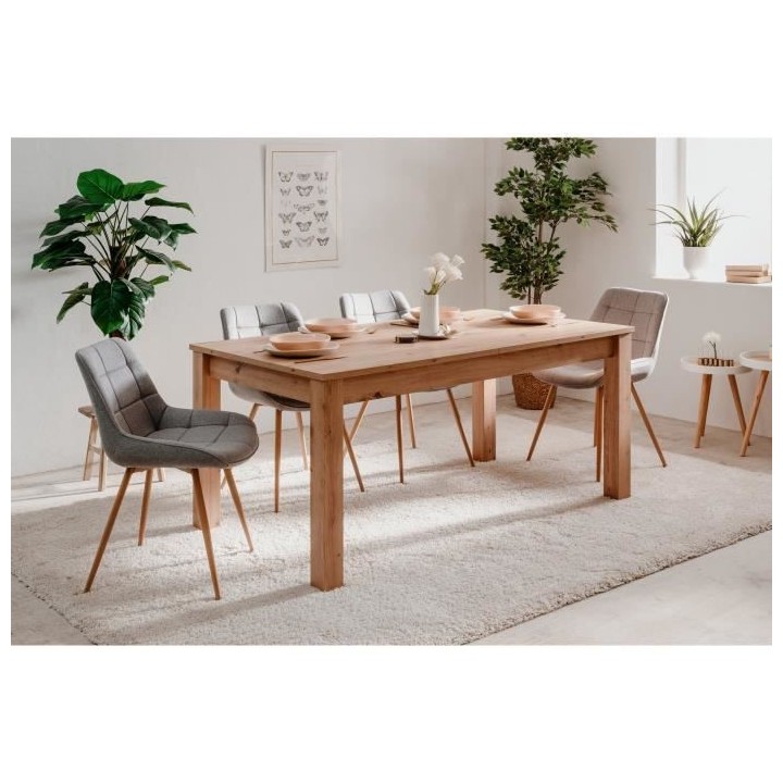 Table a manger extensible 6-10 personnes - Rectangulaire - MDF - Indus