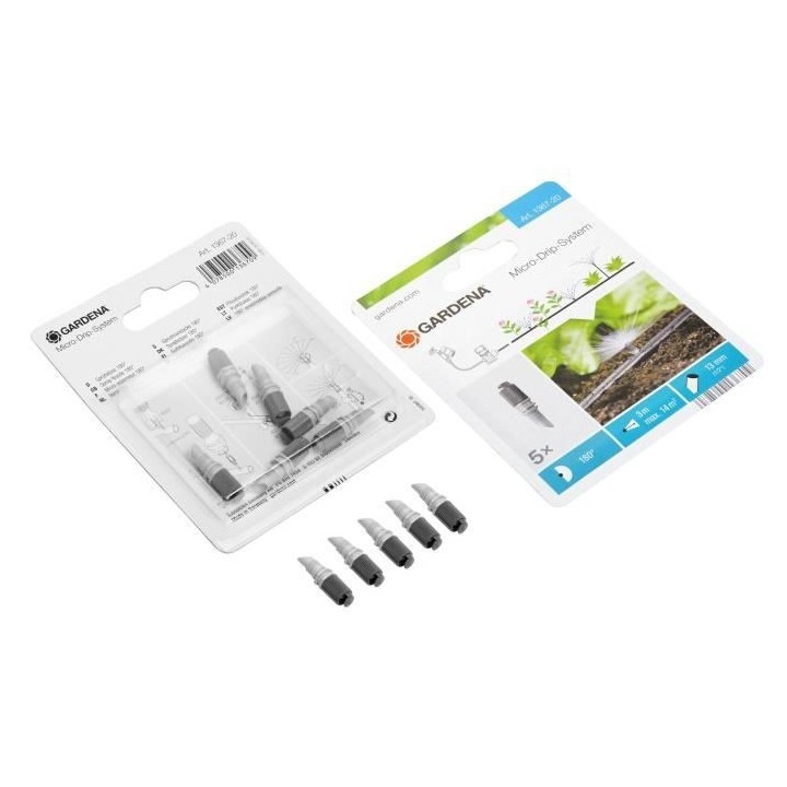 GARDENA Micro-asperseur 180° systeme Micro-Drip – Kit 5 unités –