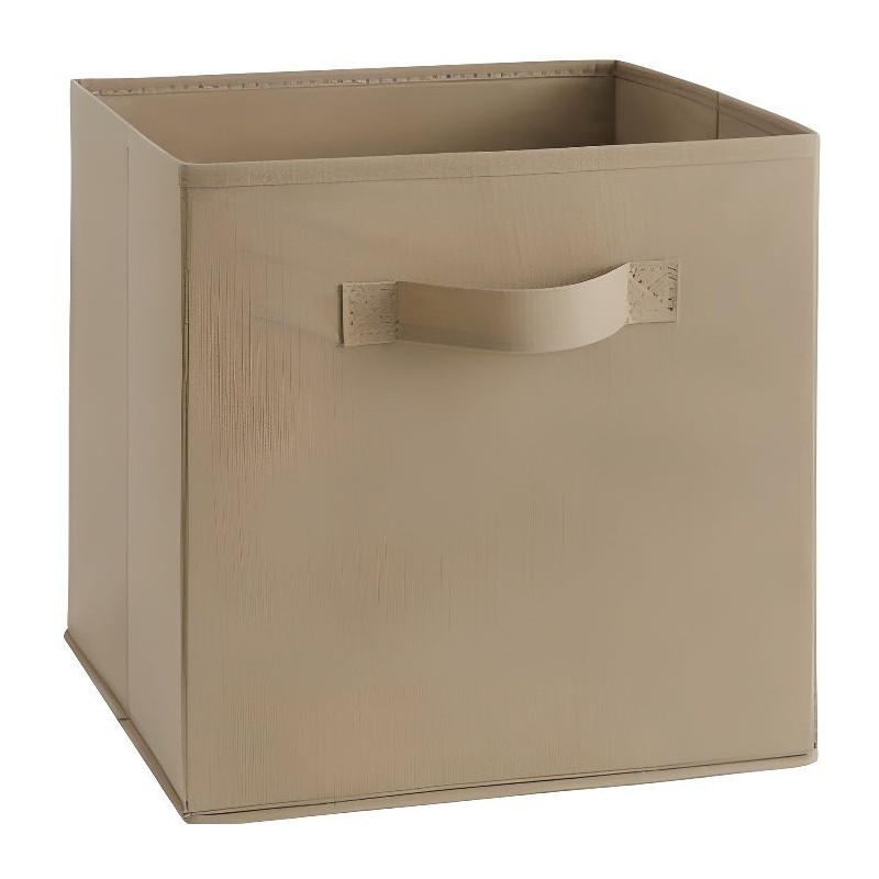 COMPO Boîte de rangement/tiroir pour meuble en tissu - 27x27x28 cm - Beige lin