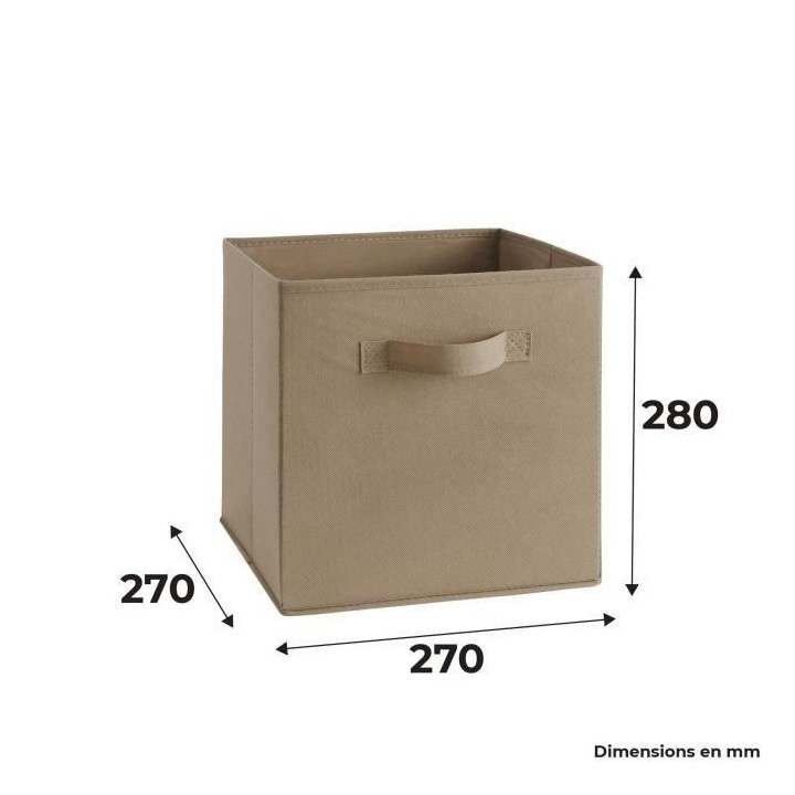 COMPO Boîte de rangement/tiroir pour meuble en tissu - 27x27x28 cm -