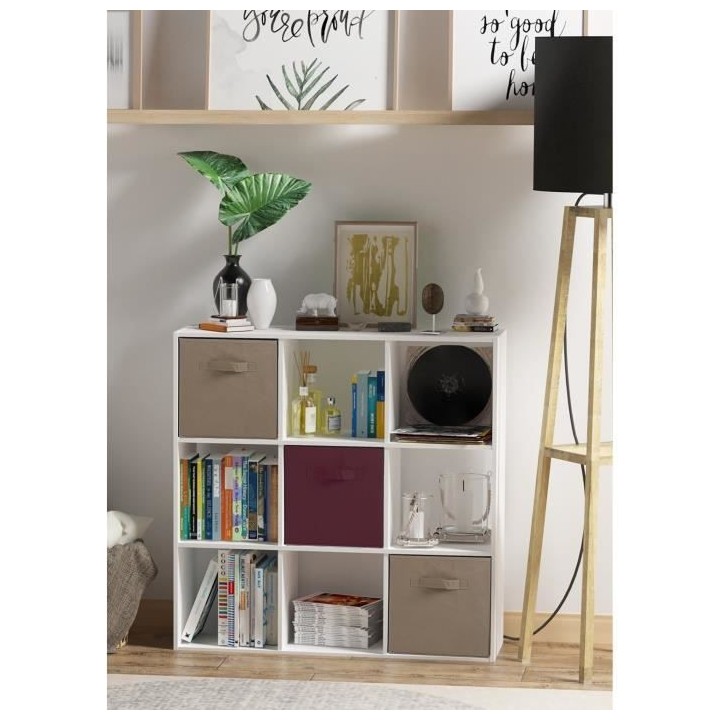 COMPO Boîte de rangement/tiroir pour meuble en tissu - 27x27x28 cm -