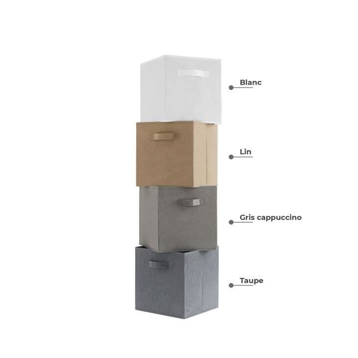 COMPO Boîte de rangement/tiroir pour meuble en tissu - 27x27x28 cm -