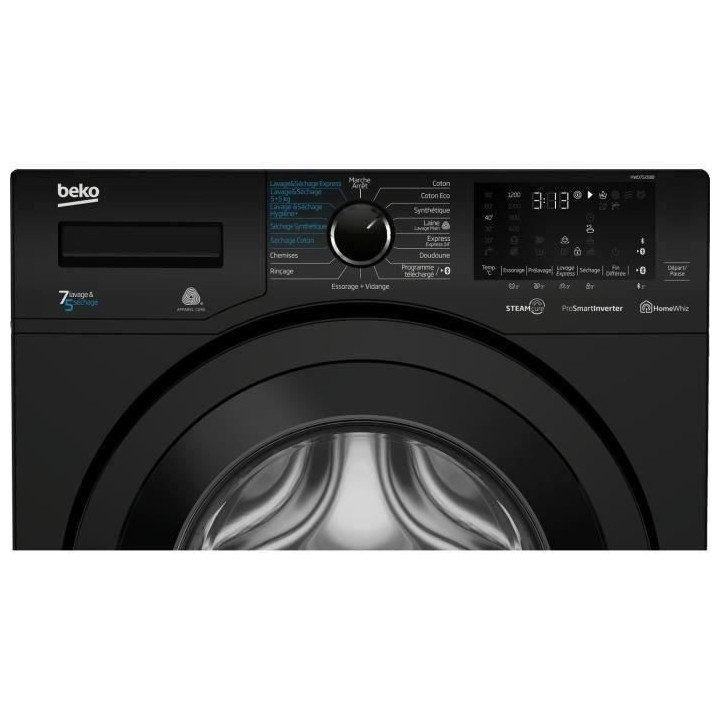Lave-linge séchant BEKO HWD7527BB - 7 / 5 kg - Induction - L60 cm - 1