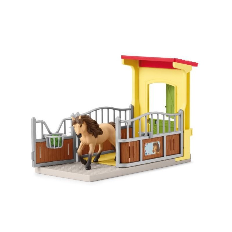 SCHLEICH - Box avec Poney Icelandais - Extension Ferme Educative - 42609 - Gamme Farm World