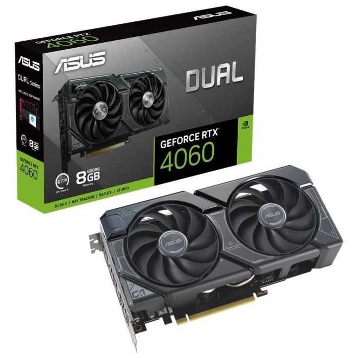 Carte graphique GeForce ASUS RTX 4060 DUAL OC 8Go