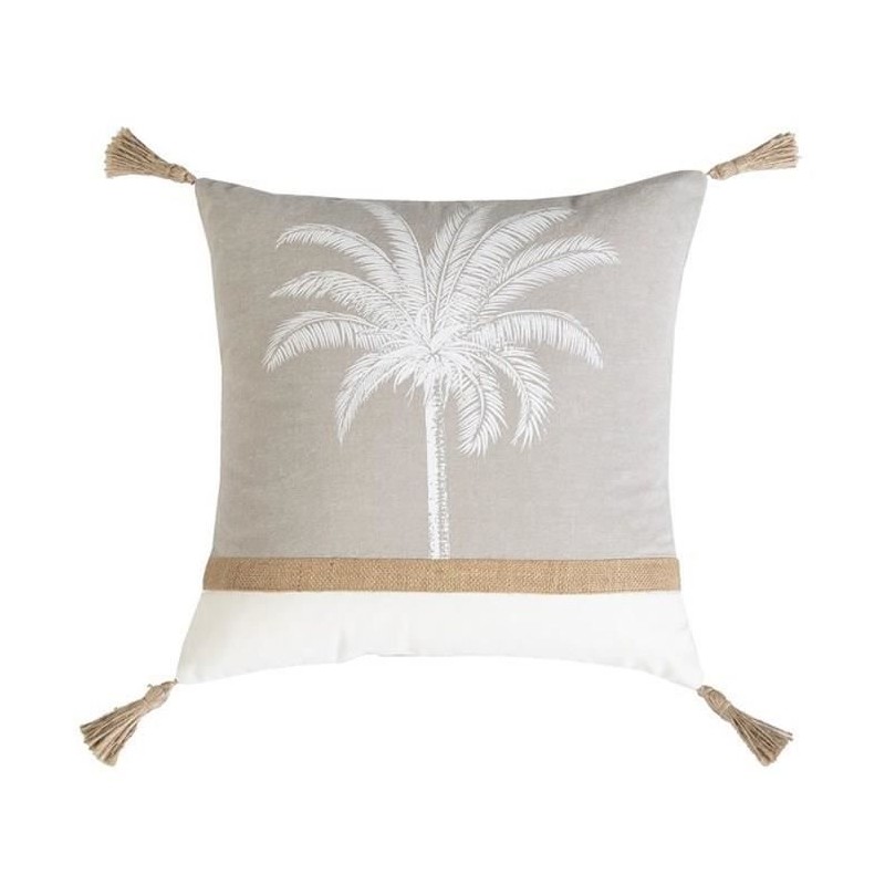 Coussin Banana - Coton - 40 x 40 cm - Blanc