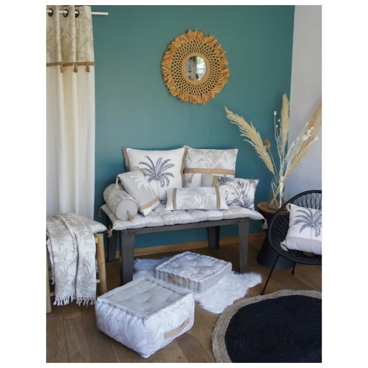 Coussin Banana - Coton - 40 x 40 cm - Blanc