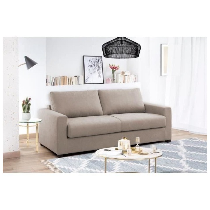 HEXAGONE Canapé droit convertible 3 places MAXIME - Made in France -