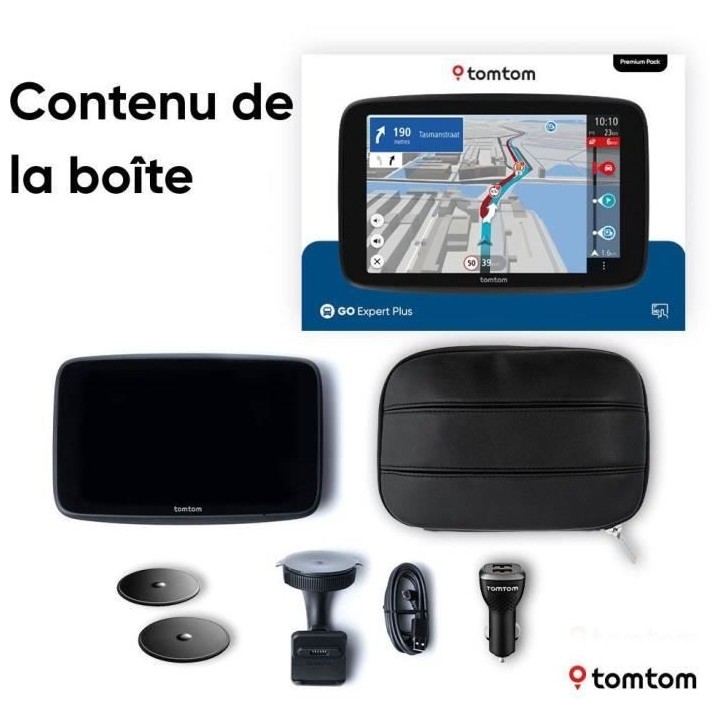 GPS poids lourd - TOM TOM - GO Expert Plus - Ecran HD 7 - Cartes mond
