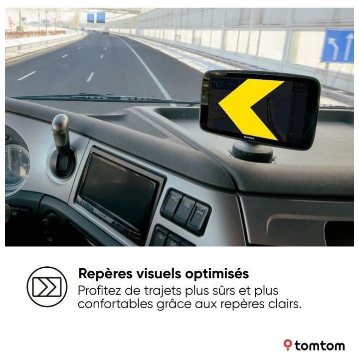 GPS poids lourd - TOM TOM - GO Expert Plus - Ecran HD 7 - Cartes mond