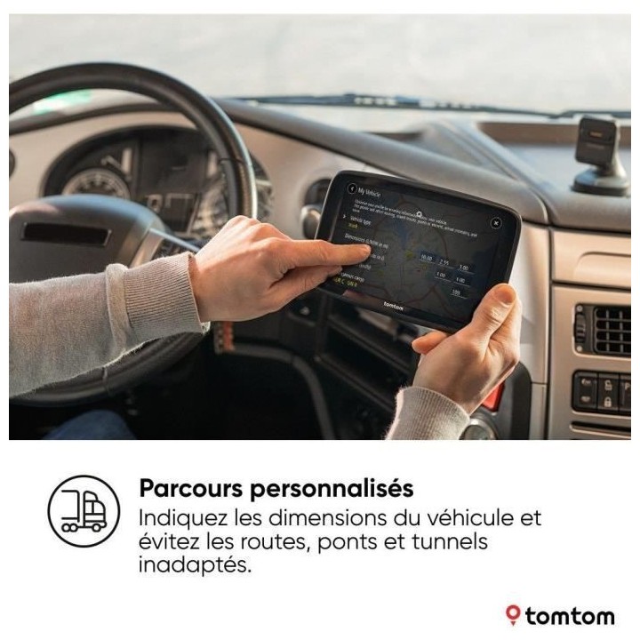 GPS poids lourd - TOM TOM - GO Expert Plus - Ecran HD 7 - Cartes mond