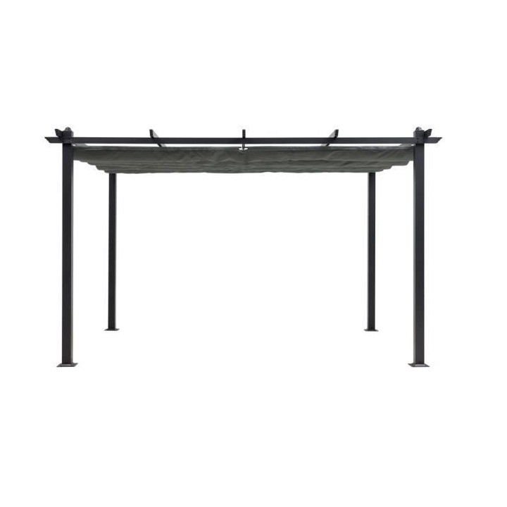 Pergola en aluminium CORDOBA - Gris - 4 x 3 m
