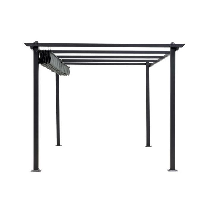 Pergola en aluminium CORDOBA - Gris - 4 x 3 m
