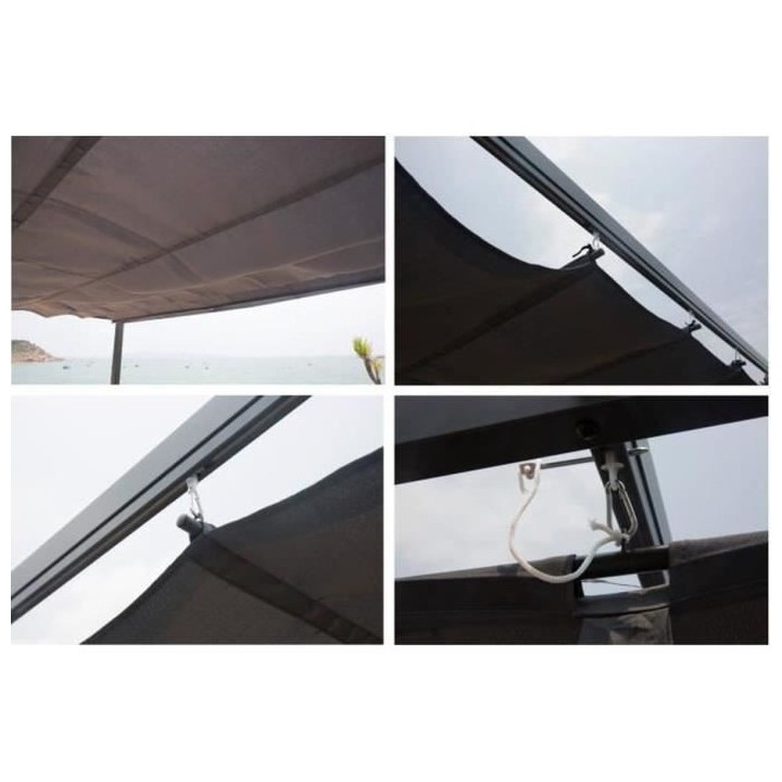 Pergola en aluminium CORDOBA - Gris - 4 x 3 m