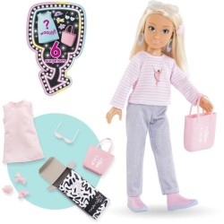 Coffret Valentine Shopping COROLLE GIRLS - poupée mannequin - 6 accessoires - 28 cm - Des 4 ans