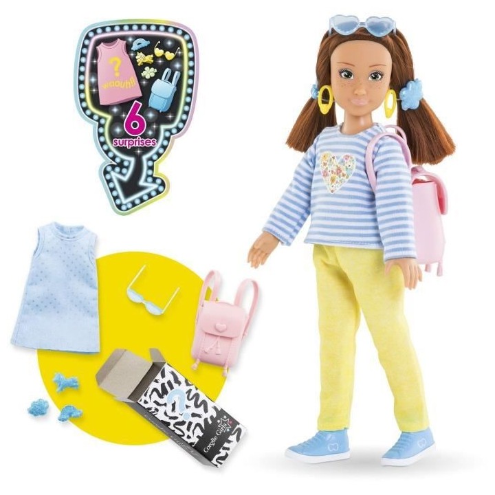 Coffret Zoé Shopping COROLLE GIRLS - poupée mannequin - 6 accessoire