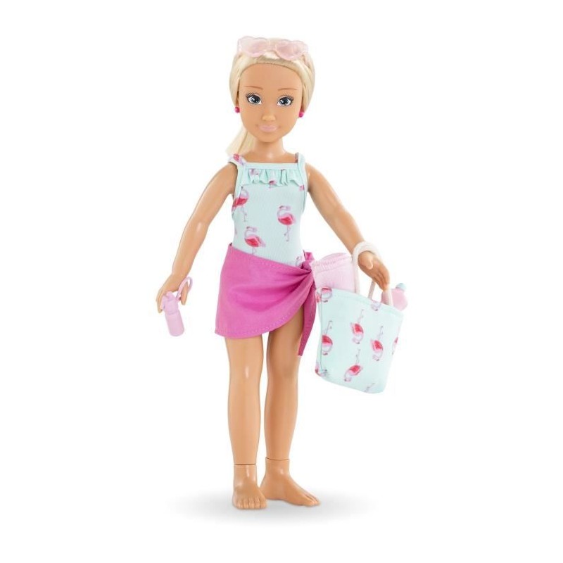 Coffret Valentine a la plage COROLLE GIRLS - poupée mannequin - 5 accessoires - 28 cm - des 4 ans