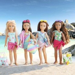 Coffret Valentine a la plage COROLLE GIRLS - poupée mannequin - 5 accessoires - 28 cm - des 4 ans