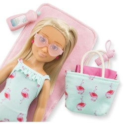 Coffret Valentine a la plage COROLLE GIRLS - poupée mannequin - 5 accessoires - 28 cm - des 4 ans